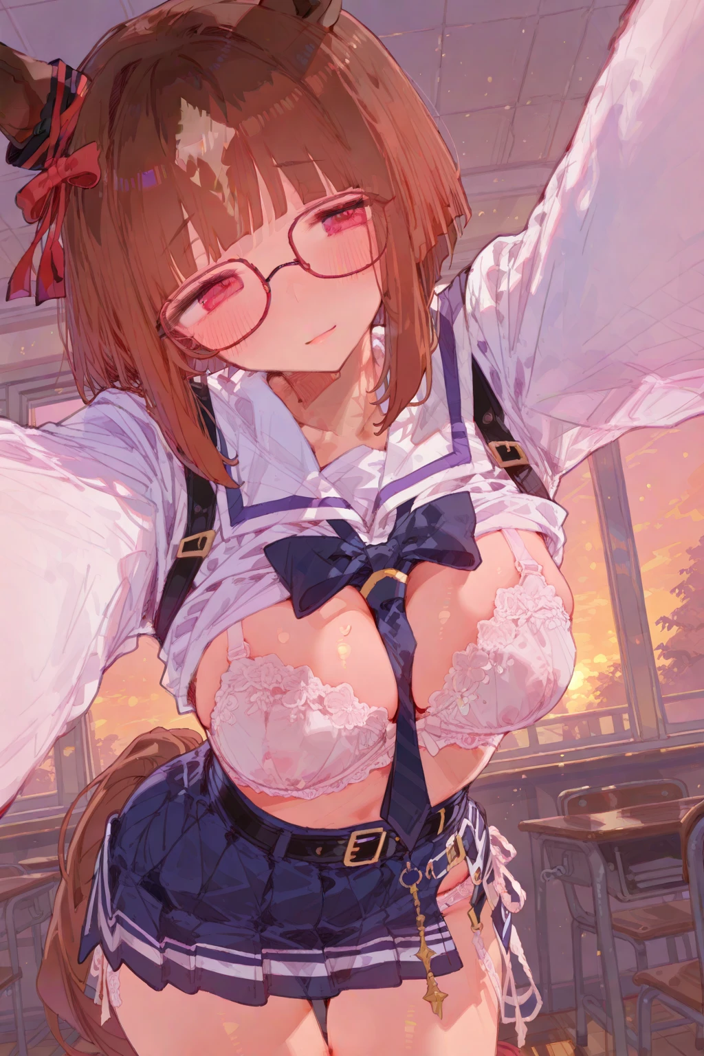 ((((ultra illustrated style, hand on own chest:1.0)))),best quality,best animated,masterpiece,ray tracing, global illumination,I-type Valley,harem outfit,1girl, solo, standing, looking at viewer, cowboy shot,outdoors,cleavage, <lora:Kuriyama Mirai harem outfit Winter clothes scarf track suit:0.8> <lora:I-type Valley:0.7>