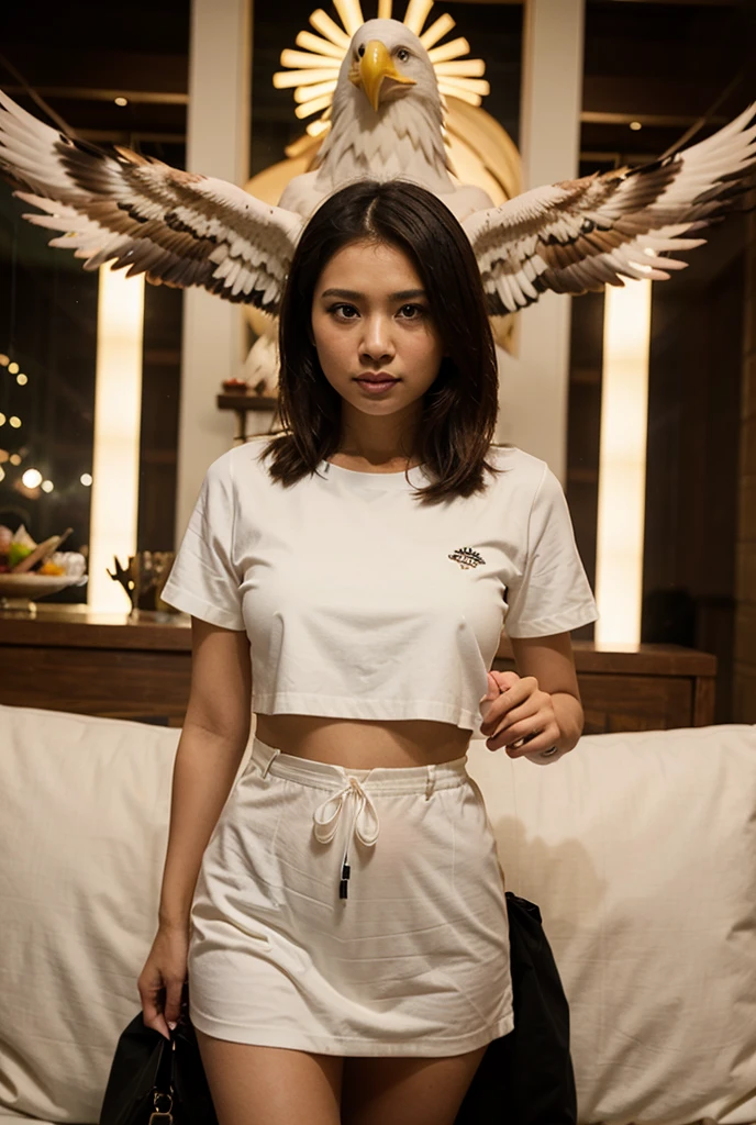 fair bright skin, stunningly beautiful, character of Malaysian actress Diana Danielle, lying on back, inside a car, wearing tee shirt, half naked, pubic hair, hijab, yawning, night time