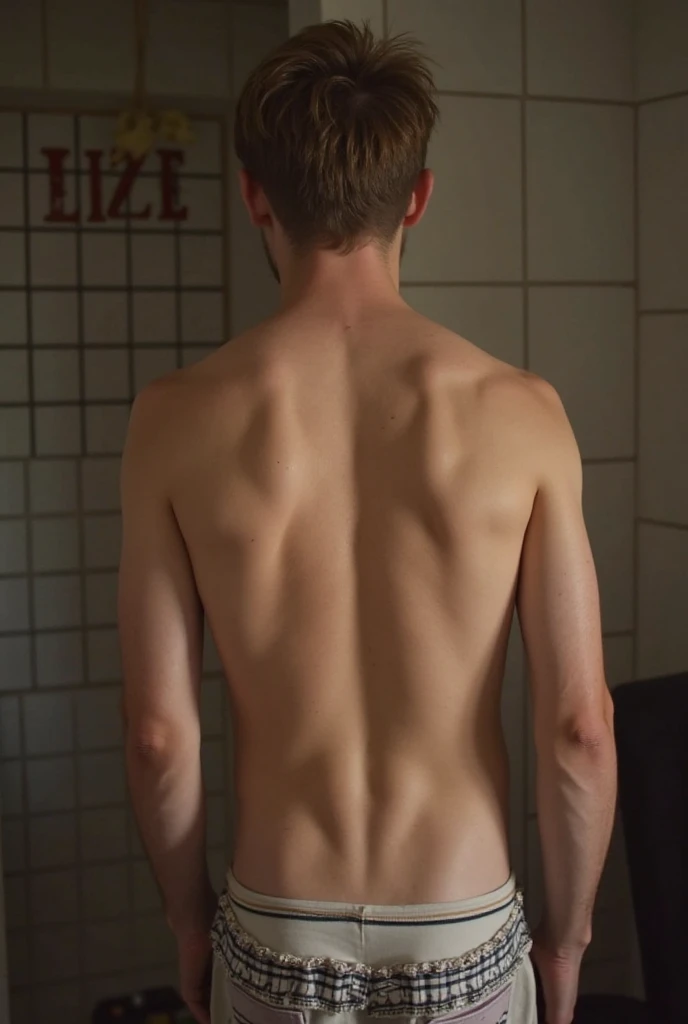 Raising a man with his ass exposed in an apartment