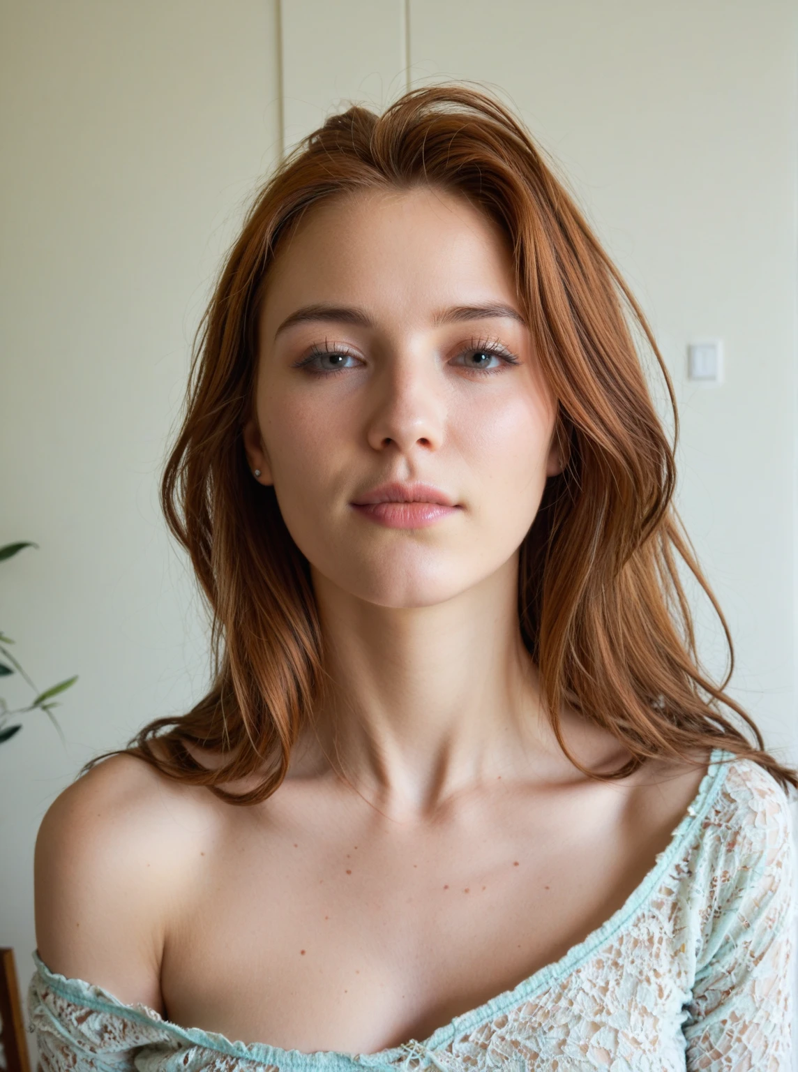 young girl, red-haired woman, blue eyes with light freckles on her cheeks, big tits, she is dressed in a sexy, elegant black dress, photo taken on a white background. Ultra-high resolution, (photorealistic: 1.4), high resolution, (brown eyes), (finely detailed skin), (perfectly proportioned) (photo realistic) (masterpiece) (photorealistic), ultrarealistic (Best Quality) (Detailed) photographed in a Canon EOS R5, 50mm Lens, F/2.8, (8K) (Wallpaper) (Natural lighting) (Convoluted) Fashion