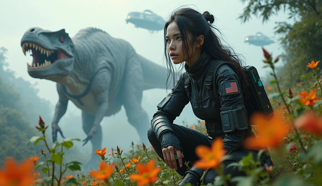 Photo of a female Star Trek officer on an alien planet wearing a trekngs1 uniform, surrounded by aliens, (scared:1.1), outdoor, breasts, green eyes,
detailed face, tight clothes, (wet clothes:0.8), (transparent fabric:1.3), short hair, red lips, (looking to the viewer:1.1), (mouth open:1.2)
(a angry [spider|capybara]:1.3),
(raw, extremely intricate:1.3), cinematic light, best shadow, (blurry:1.1)
<lora:STTNGV018:0.5>