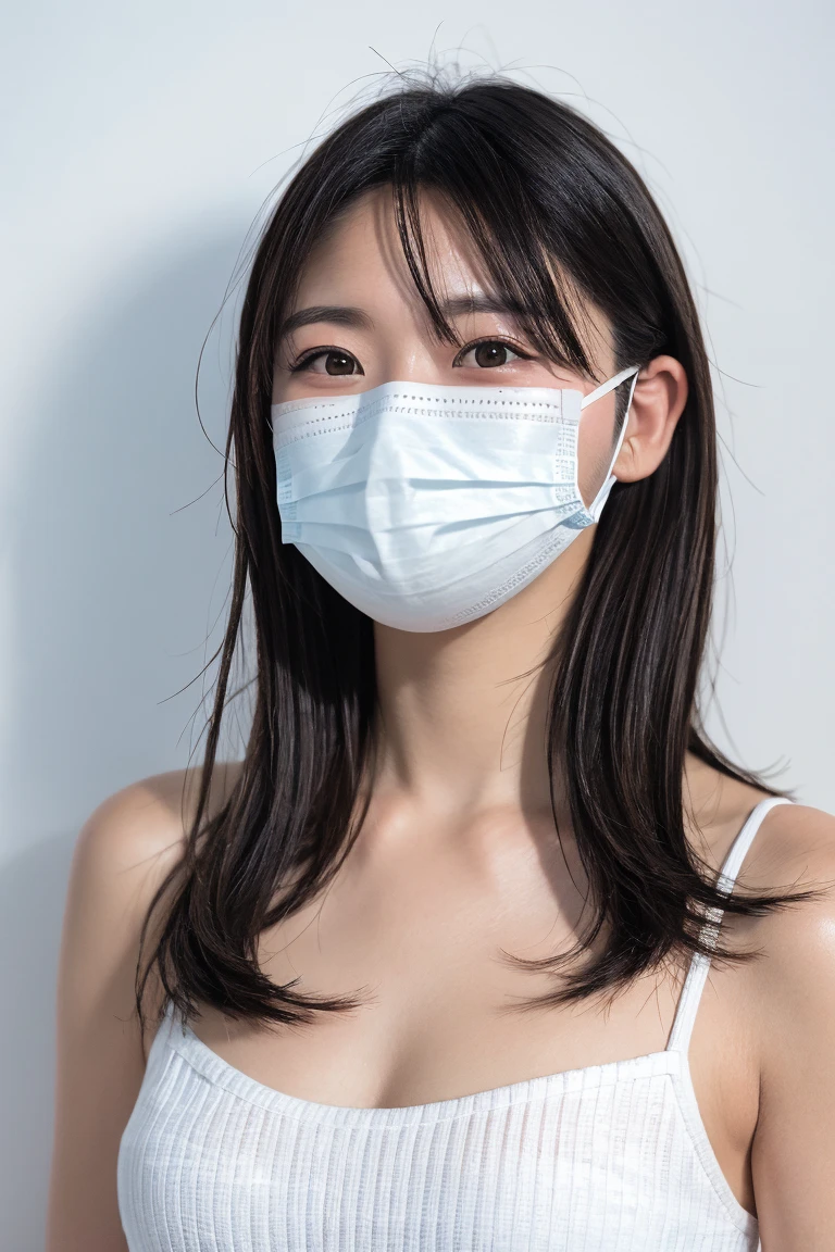 (Tabletop、highest quality、8k、Award-winning works、Ultra-high resolution)、One beautiful woman、(Face close-up:1.5)、(Semen-covered face:1.5)、(nude:1.2)、(Pure white background:1.3)、Facing forward