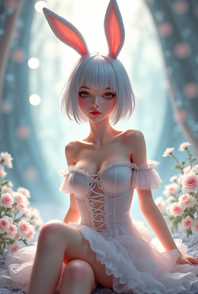 One ear is black、Bunnygirl