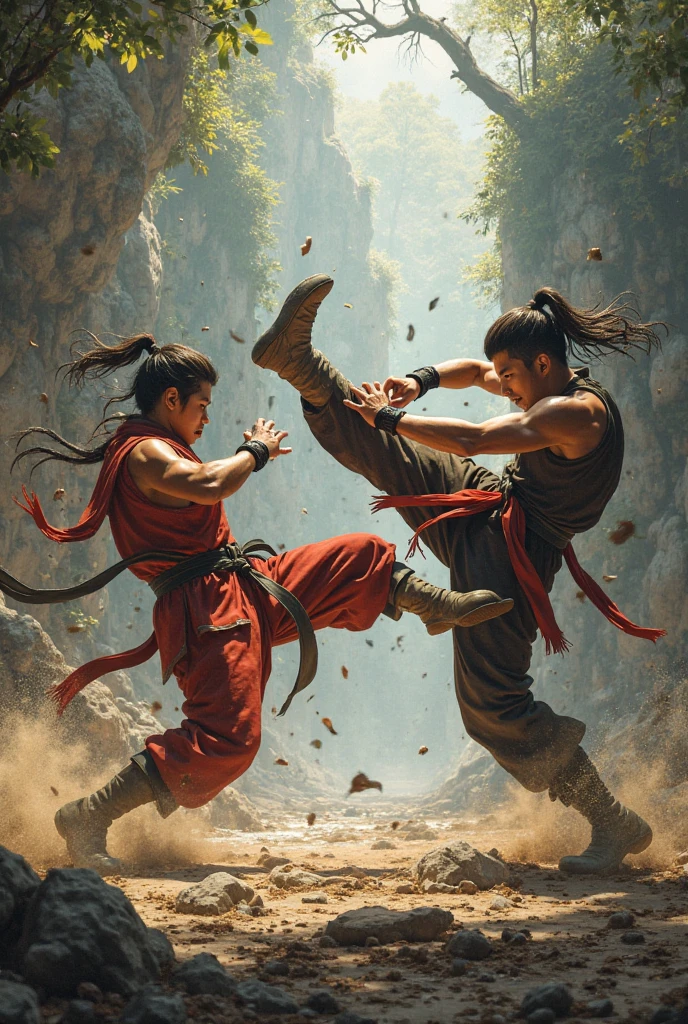 kicking,kung-fu,fjghing,action and jumping