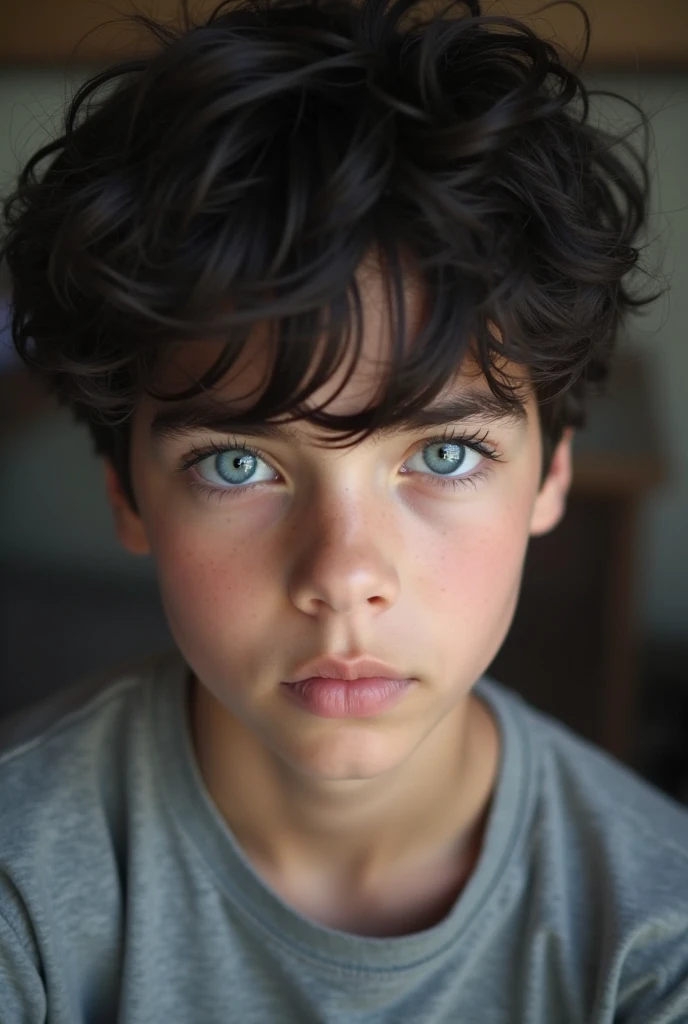 Give him striking light blue eyes, but don&#39;t change anything else in his face, absolutely nothing.