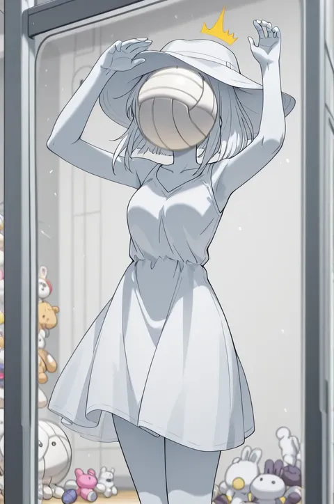 The unlucky victim hit by the volleyball