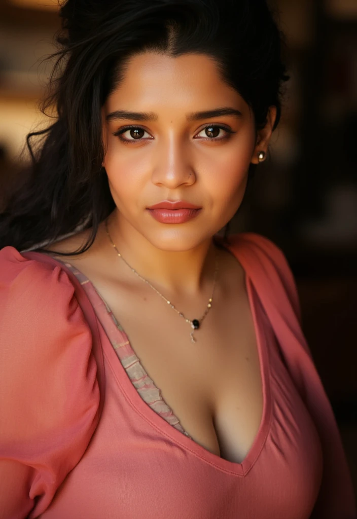 Top down view,T4mm,long face,sexy busty milf,Masterpiece,full body close up of a average size woman in a sexy ((blowjob)) ,kneeling down, very seductive pose, close body shot, stylish pose, sexy girl, beautiful pose, sexy pose, very sexy pose, gorgeous lady, chest up bust shot,(( 33 year old)), black,  popping out, seducing expression