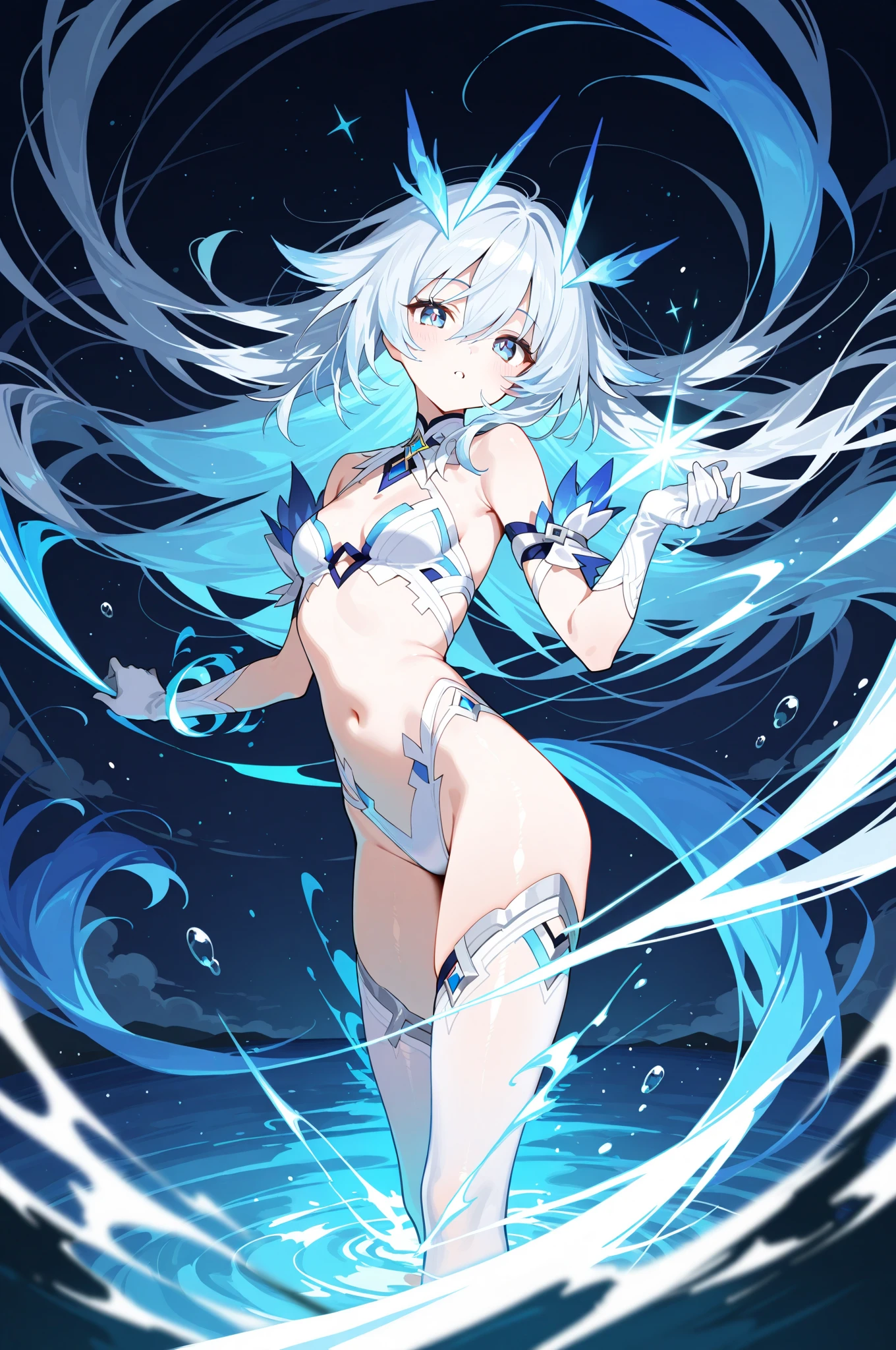 Top Quality, Masterpiece, High Definition, Very Detailed, 8k, One Girl, Cute, Anime, Crystal Clear White Skin, Sensual, Full Body, 2nd Grade of Junior High School, 13 Years Old, Beautiful Cute, Bow on Head, Too Many Hair Ornaments, Cute Micro Bikini Style, Crazy Worldview, Bloody, Eyes Glowing Suspiciously Red, Fairyland, Back road, crazy smile, hand on crotch, inviting, perfect anatomy, beautiful hands