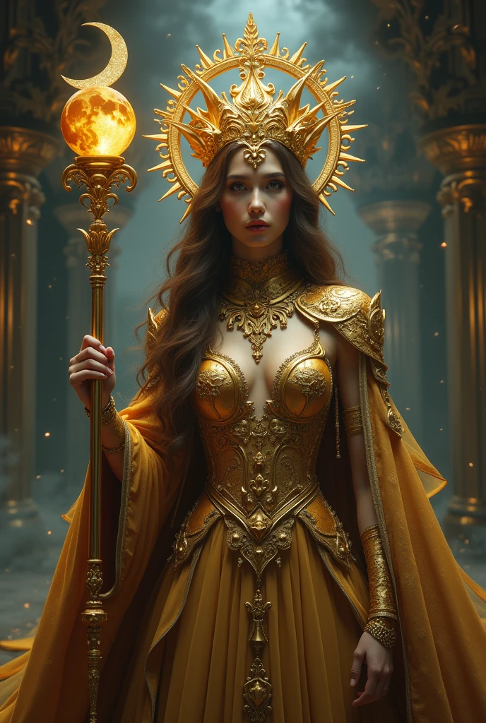 (The Goddess of Sand, beautifully decorated like in the movie, Golden Dress, Shiny gold tattoo), (Galactic Shaman with Quantum Energy Fantasy), Fantasy magic, Long Hair, Dark light night, Complex, Mysterious, Sharp focus, figure, Very detailed, Digital Painting, コンセプトart, mat, (art:WLOP), (Justin Gerard and Jason Edmiston: 1.5), (Greg Rutkowski: 0.4), (Alphonse Mucha: 0.4), masterpiece