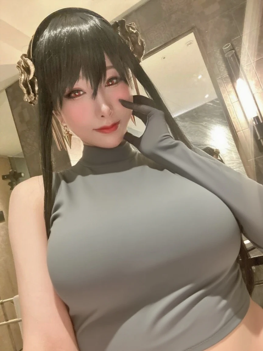 (8k, best quality, masterpiece:1.2), (realistic, photo-realistic:1.37), ultra-detailed, (1girl:1.6),cute,beautiful detailed sky,(outdoors:1.4),daytime, standing,dating,(nose blush),(smile:1.15),(closed mouth:1.2), breasts,beautiful detailed eyes, wet,rain,white lace, (long hair:1.2),floating hair NovaFrogStyle, looking at viewer, facing viewer, full body,yor briar, pregnant