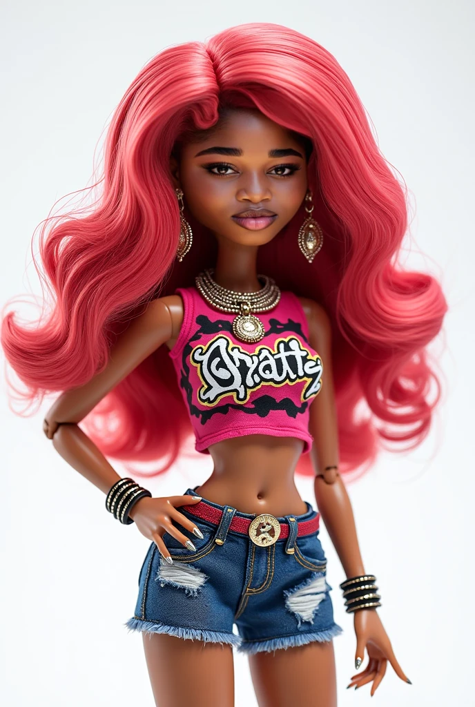 <lora:Everly_Heights_Character_Maker:1> Side profile, A 1990s teenage girl with crimped hair wearing a bright crop top baggy jeans and platform sneakers