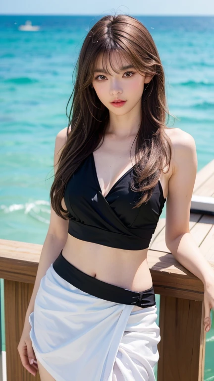 ((High-resolution images, masterpiece, Atmospheric perspective, 8k, Very detailed, Accurate, Highest quality, Single Shot)), Black T-shirt, Black wollen areola, (Round face, Realistic eye size, Droopy eyes, blush, smile), (((Paws to the head ))),, bionde, Small earrings, Thin Necklace, (light makeup), mini skirt、Pull up your skirt、White panties、Breast Exposure、Nipple exposure、hot spring、(High-resolution images, masterpiece, Atmospheric perspective, 8k, Very detailed, Accurate, Highest quality, Single Shot)), Jacket, swollen areola, (Round face, Realistic eye size, Droopy eyes, blush, smile), (((Paws to the head ))), (hot spring, night), bionde, Small earrings, Thin Necklace, (light makeup), mini skirt、Pull up your skirt、White panties、Breast Exposure、Nipple exposure、hot spring、(Pull up your skirt with both hands)