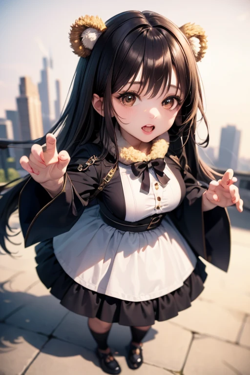 Brown hair、looking at the spectators black suspenders large and bulging breasts walls: black miniskirt garters look small face fringe learn Beautiful women hands up レッグlearn ベッドに横たわる look black panty shot boots provocation flank flank汗 soy arm