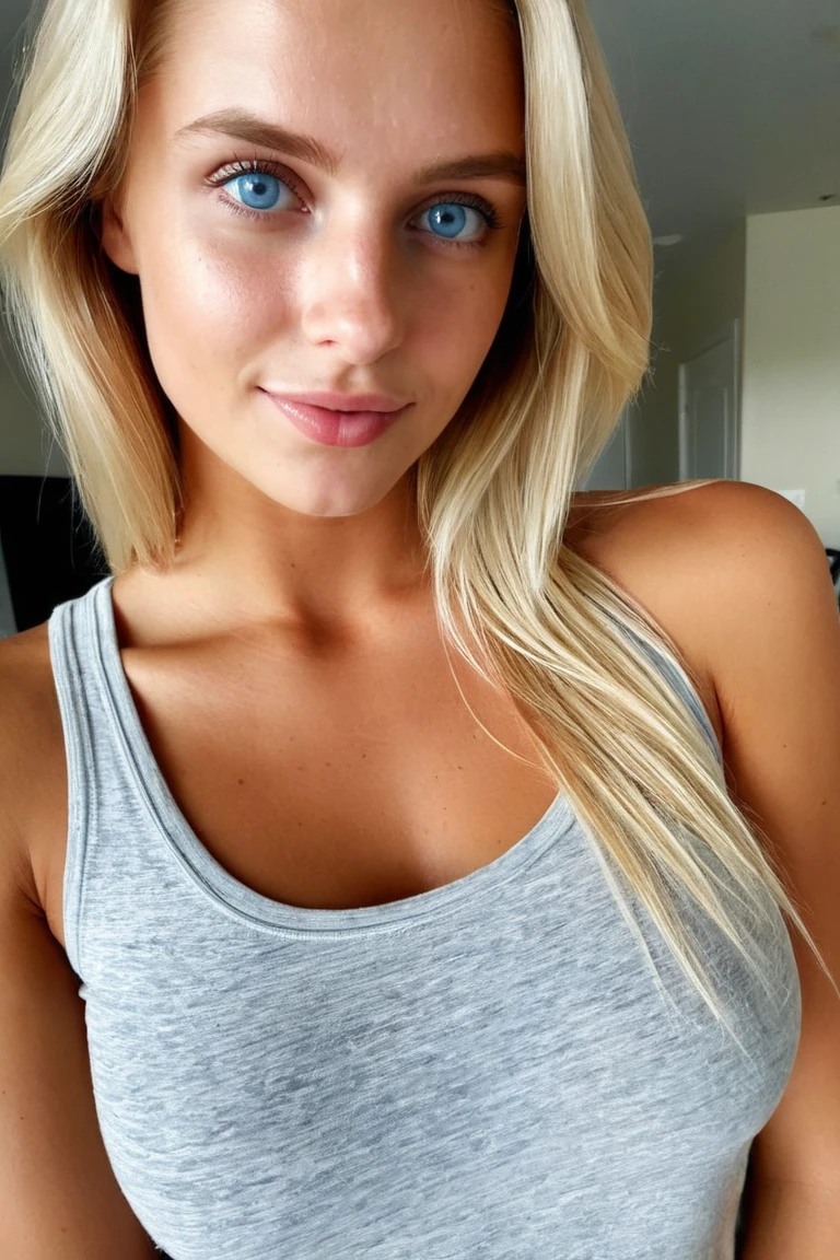 angelicales、Hair blonde、top-quality、Detail Eye Blue、(top-quality、in 8K、masterpiece:1.3) 、(Fulll body Shot:1.2)、(1girl in:1.3、Constricted abs)、Colossal tits、Ultra-realistic capture, Skin texture must be natural, Detailed enough to finely identify pores. Skin should look healthy, Use natural light and color、hyperdetailed face、A detailed eye、Skinny Jeans、パツパツのスーパーSkinny Jeans、Camisole