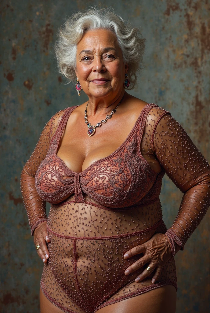 Chubby, gilf, granny, thong, beuty, arrugas en los ojos, tetas grandes, Bodice, lenceria sexy, curvy, thighs thick, posando para una foto, pose seductora, cuerpo grueso, hermosa hembra gruesa, cuerpo sexy, Curvaceous Body, Cuerpo y cara sexy, 4K, thicc build, high heels, pies detallados, painted toenails, toe nails, con lenceria sexy, mujer madura y hermosa. 3D