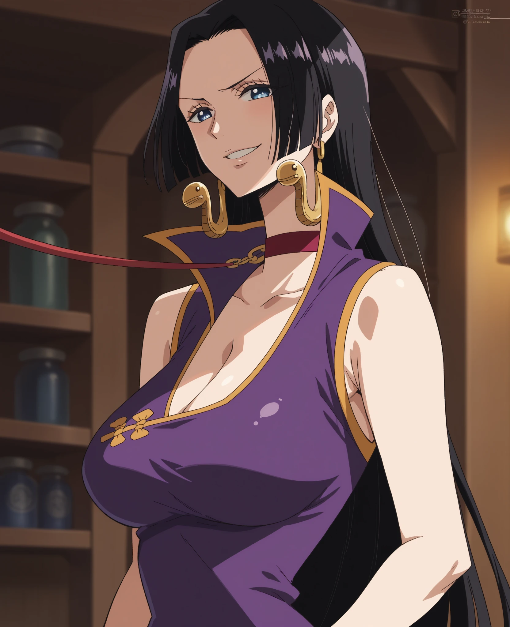 boa hancock, huge bust, 8k, high resolution, cinematic lighting, breasts exposed, nipples exposed, wide shot
