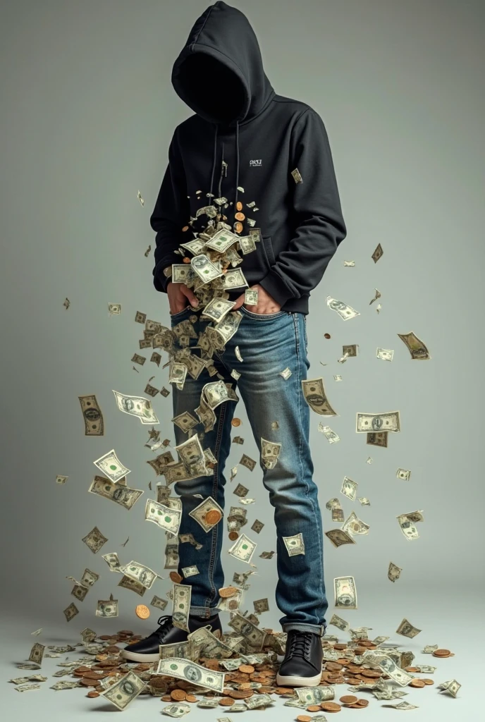 Happy young man with money 