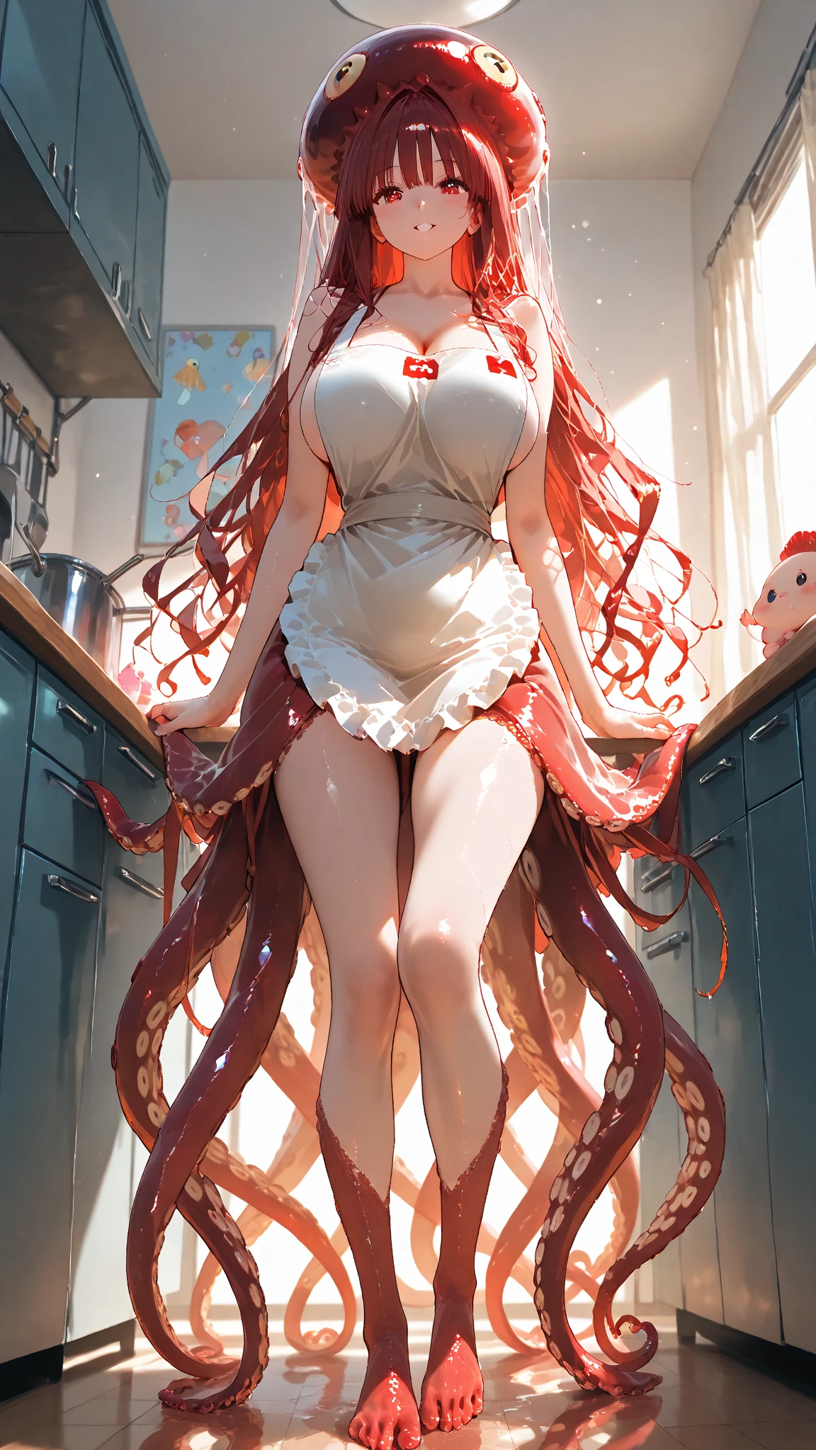 (Best quality), (Masterpiece), (Ultra-detailed:1.3), (A high resolution), Amazing, Intricate, illustration, (Art germ:1.2), (Extremely detailed wallpaper 4k CG unity), offcial art, Original, Intense angle, Sunlight, (High contrast:1.2), (Colorful), Cinematic lighting, (an extremely detailed and beautiful:1.33), ((Young petite female model)), (Cute:1.33), Sitting, ([Diamond:1.3|Eyes]:1.2), Big round eyes, V-shaped_Eyebrows, Long white eyelashes, (Seductive laughter), ([opals:1.9|Gradient_Hair:1.3]:1.2), (Hair dripping:1.25), (detailed super oily shiny skin:1.2), (dent in the skin:1.2), ([Wet:0.8|slimey]), Armpits, (Detailed hands and fingers:0.9), Simple clothes, Backless, (Pleats:1.2), Cross_necklace, (White lavender [school open back plunging shirt:0.3]:1.3), (Medium breasts:1.15), (innerboob cutout:1.2), (Inguinal incision), No panties, (Sketch:0.8),2D anime girl sitting on a giant toadstool stool, Surrounded by giant mushrooms and colorful butterflies,No shoes,(Wet) clothes,(Wet) upper legs (Blush),Her hair was tied into braids, The color of the marshmallow, Adorned with an oversized bow.The atmosphere is whimsical，Playful, are obvious，She is in her element，Enjoy time in the Garden of Dreams.,the phantom \(arknight\), Red_eyes 1 girl, bangs, Bare_bshoulders, Breasts, Cloud, Detached_Sleeves, Hair_between_Eyes, Long_Hair, Looking_at_peeping at the viewer, mediating_Breasts, Red_Eyes, Silver_Hair, Solo, Very_Long_Hair, White_Headwear(NSFW:1.0)(Wet_clothes:1.3)(Very_Large_Breasts:1.4)(Female body fluids ,steams,(Blush,sound_influencer,Twitching,Trembling,Trembling,bouncing breasts,hair messy,Steaming_Body:1.1) (on the face:1.2)(NSFW:1.5)(pin-up_Restraints:1.2) plug, Medium breasts,(view the viewer:1.2)(spoken heart,spoken blush:1.2), juice:1.3),(Female body fluids ,steams,(Blush,sound_influencer,Twitching,Trembling,Trembling,bouncing breasts,hair messy,Steaming_Body:1.1),(saliva:1.8),After_Sex life,(effect*_Exercise_bblurry:1.2)(cum in in face)(Milking:1.8)(The pres
