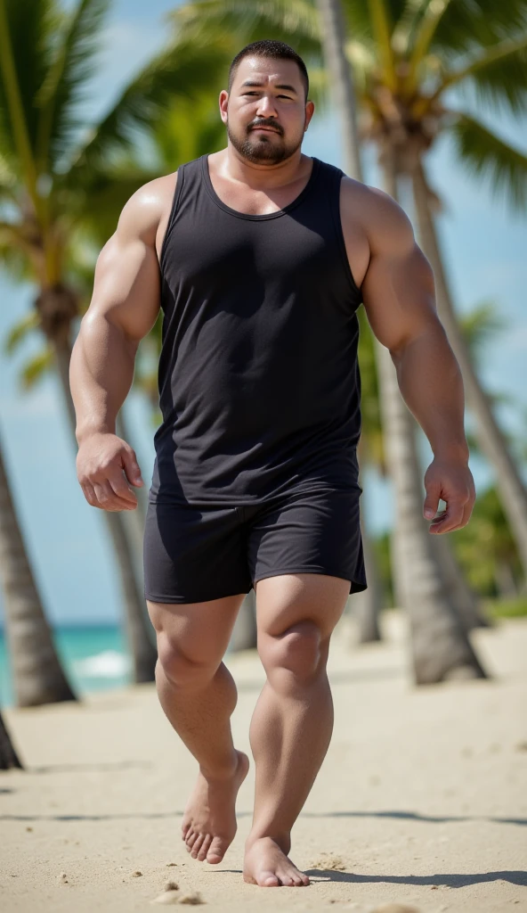 (tail), dog, husky, muscular, jogging, fluffy fur, tall, giant, (((big pecs))), ((wide hips)), ((big ass)), handsome, t-shirt, park, smile, (((realistic, 8k, ultra details, masterpiece)))