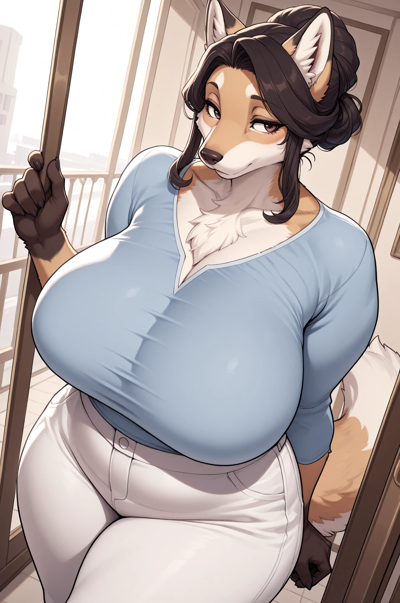 Draft Sketch (sfw)))), uploaded the e621, beautiful and detailed,woman (((female))) ((anthro)) hyena, Ross Tran, by ruan jia, by zaush, by foxovh, lighting cinematic, seductor, hyena, thighighs, (huge chest) foxovh 1girls ai_generated bare_shoulders big_breasts blue_eyes boob_window brown_hair cleavage cleavage_cutout female female_only huge_breasts looking_at_viewer mole_on_breast ponytail secret_room12 sleeveless sweater grabbing touching , hand on cock masturbating herself with huge a horse cock, she is has huge horse cock between her legs she is mastubation her horse with huge cock between her  doing  dick boobsjob titisfuck. visibile nipples nsfw SMUG FACE SEXY FACE NAUGHTY ANTHRO
