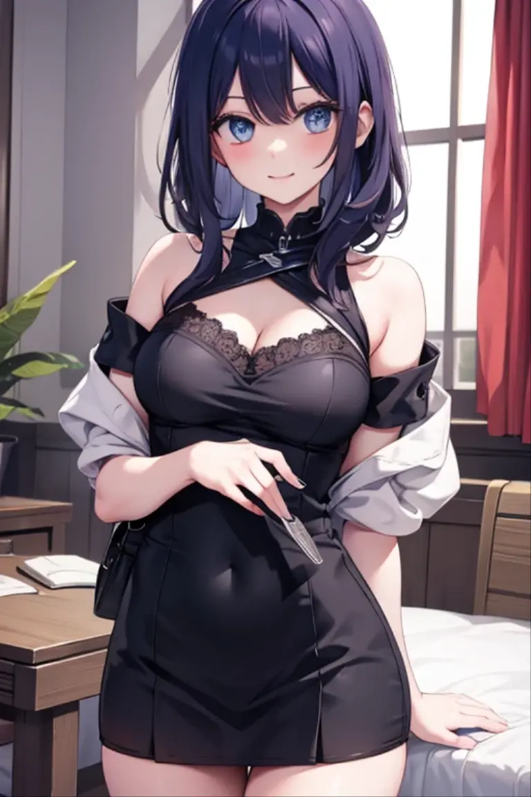 ((masterpiece, Highest quality, Very detailed)), 
cowboy shot, 
left to right balance, Perfect Hands,beautiful hands, Perfect Fingers,beautiful fingers, Perfect Limbs,Perfect Body,Correct Human Body, beautiful eyes, (face light:1.2), looking at viewer, 

One girl, 20 yers old, black hair, bob cut, swept bangs, BREAK ((black eyes)), thick thighs, smile, ((open mouth)), ((lots of pierced earrings)), medium breasts, 

cowboy shot, 

random porn pose,

BREAK ((black square neck cropped blouse with lace)), ((cleavage)), (black pleated mini skirt with belt)), silver chain necklace, silver bracelet, 

BREAK ((contrapposto)), ((grab the hem of your skirt with one hand)), ((skirt lift:1.3)), ((show off panties:1.3)), ((purple and black panties)), 

forest park during the day, in the forest, a well-maintained path, a bench visible in the distance,