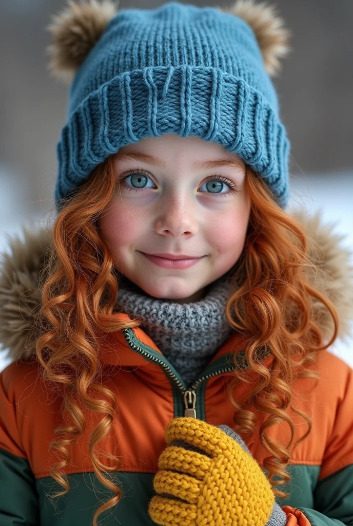 CHILD girl with long red hair wearing a denim jacket and a bow tie, cute redhead girl, redhead girl, red-haired girl, red-haired girl, portrait of a red-haired girl, young red-haired girl in motion, red hair and attractive features, cute young girl, she is redhead, happy child, flowing ginger hair, she has long redorange hair