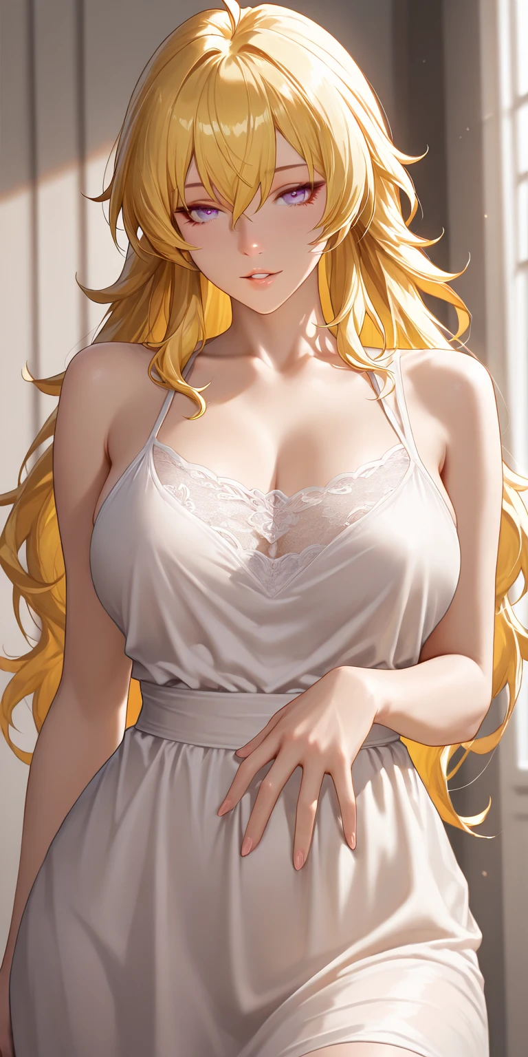 This 8k masterpiece is a true work of art, showcasing a beautiful woman with a slender and toned physique, highlighted by her defined abs. The artist has added a touch of diversity by incorporating various random hair styles, while the woman's cleavage is emphasized by a short sleeve shirt with a shirt blouse collar. The level of detail on her face, particularly her eyes and double eyelids, is simply stunning. And don't miss the intricate rendering of her medium-sized breasts and large earrings.