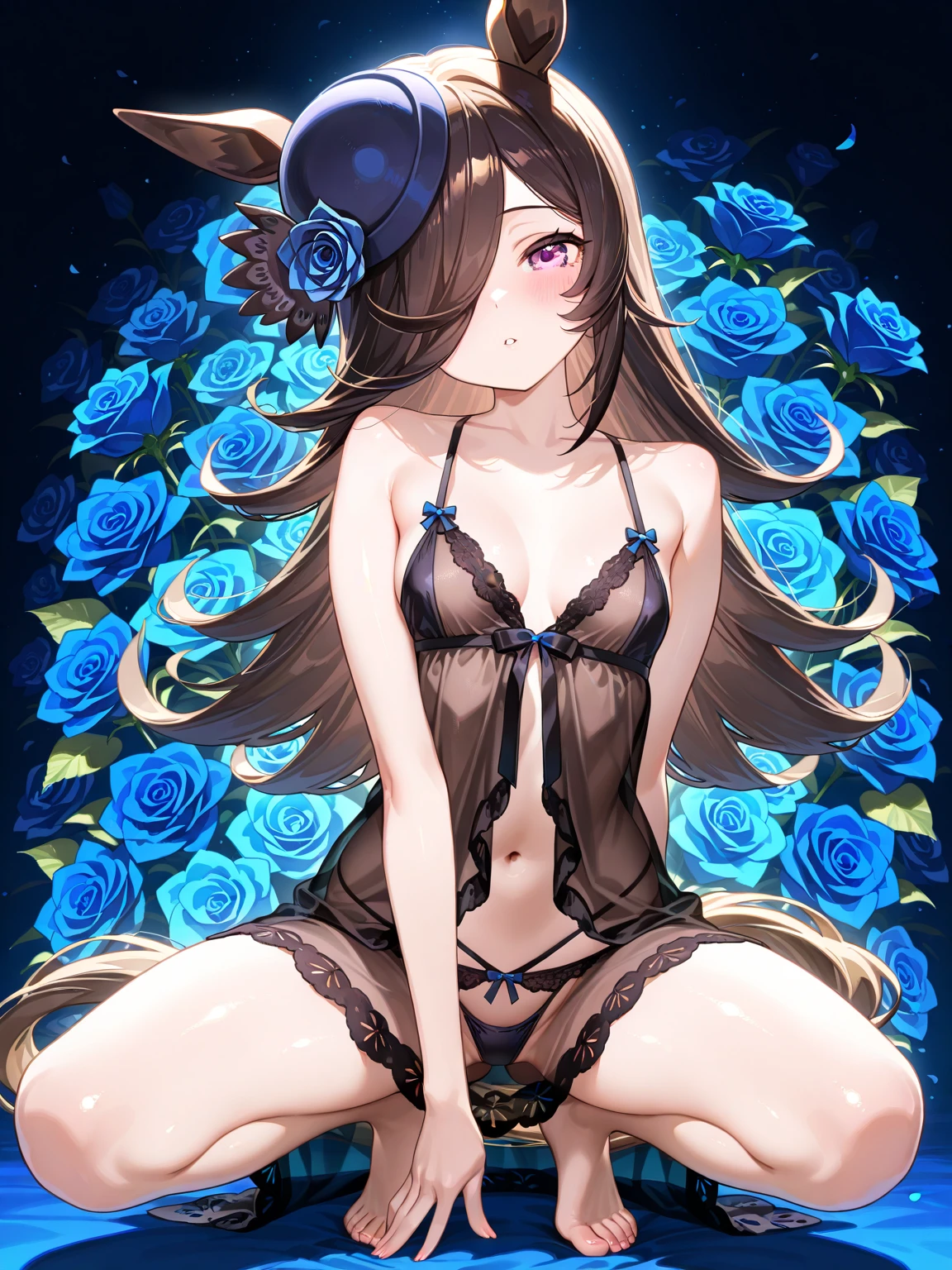 35 years old emily, Compact body, (nsfw:1.1), posing, wearing light Navy long gothic outfit, (bokeh effect:1.2). circus tent, colorful, entertaining, and filled with acrobats and clowns . <lora:nsfw0.3.6:0.5> OverallDetail <lora:EmilyTheCorpseBride 40:0.2>