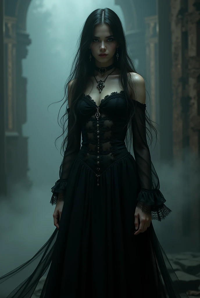 tall goth woman