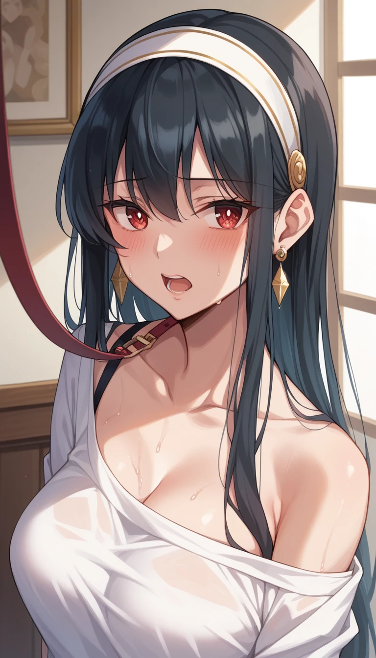 Naked,show breasts, very much tears, embarrassed, blushing erotic, ero, 18+,, pov crotch, 1girl,close up, face focus, 1boy,penises, oral, on the bedroom, Irrumation ,fellation , cum mouth, , minet, cum mouth , looking at viewer,frown, naked Short balck hair, red detailed sparkling eyes,