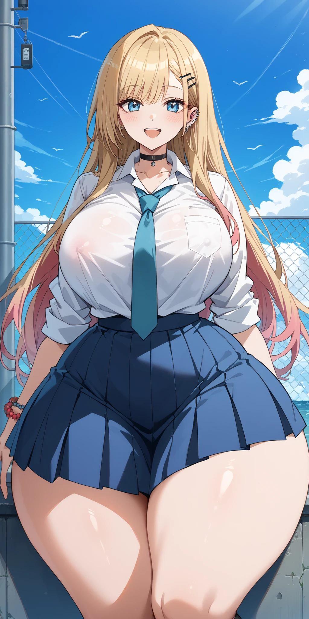 score_9, score_8_up, score_7_up,ishigaki takashi, fate testarossa, 1girl,  <lora:[pony]type-g_fate testarossa:1>,blonde hair, blush, long hair, large breasts,curvy,
BREAK
school uniform, walking on street,red pleated skirt, holding school bag, smile, looking to the side, cleavage,