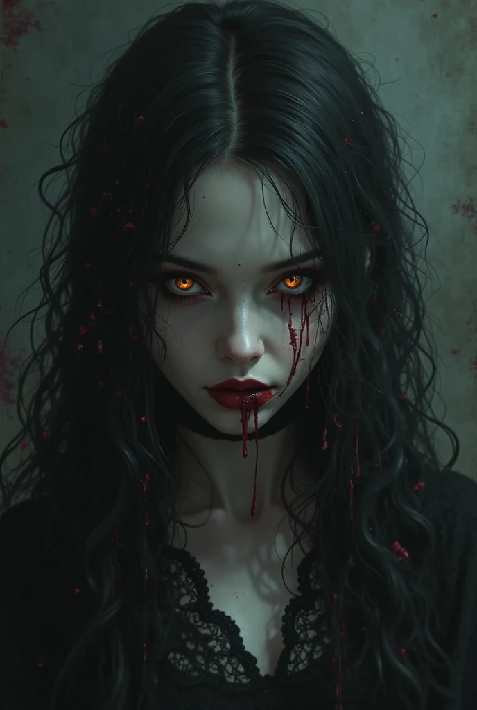 malcolm liepke painting on sensual illustration of an elegant samurai, riot games concept art beauty, eerie, the model draped in flowing, thick oil painting, extremely soft colors, vibrant, highly detailed, , oil on linen,  high contrast, dramatic, refined, tonal, a close up of a man with a bloody face and red eyes, with glowing red eyes, with red glowing eyes, red glowing eyes, portrait demon half human, red eyes glowing, glowing red eyes, cyborg zombie, scary look, portrait of a zombie, with red eyes, zombie with white eyes, evil zombie, red - eyed, red-eyed