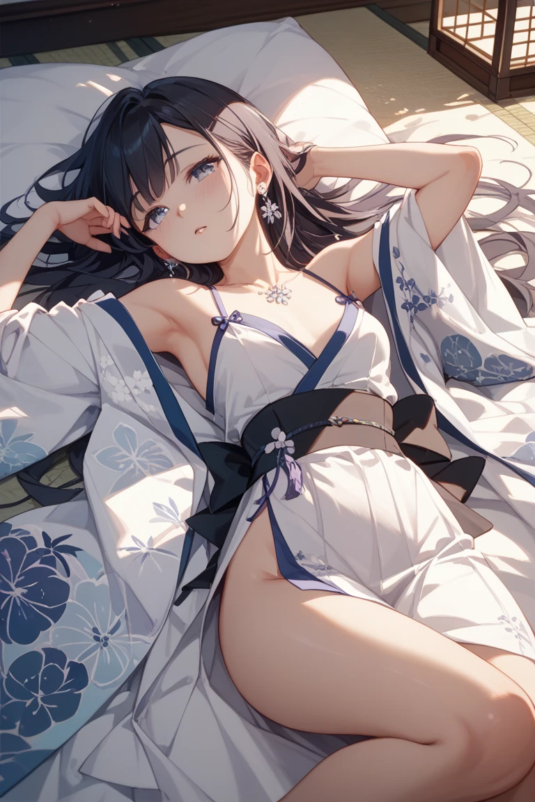 boyish Berry Short Slanted Eyes Thighs Open your mouth naked Sex Creampie please tits Smaller breasts Sweaty bed Lying down Black Hair Bathrobes