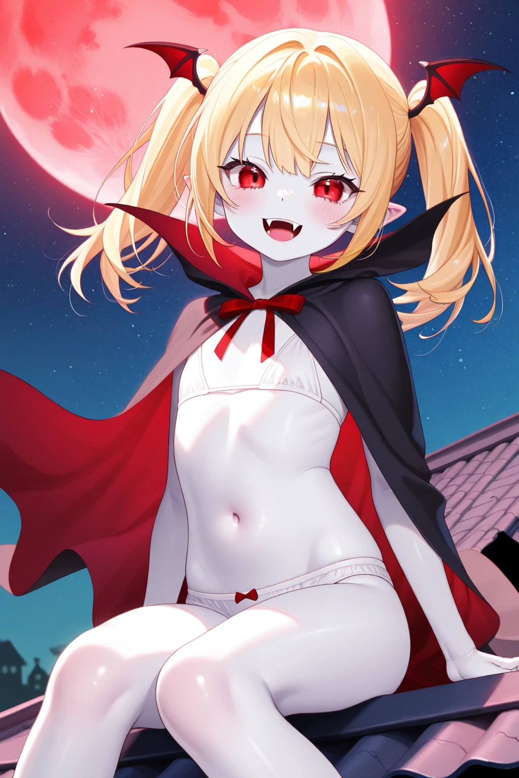 (((masterpiece))), ((Highest quality)), (Very detailed), ((High resolution)), ((8k)), ((Anatomically correct)), A very cute person, Baby Face, (Young face), (Small breasts), (Kagamine Rin), Short Hair, Blonde, Letting down your bangs, (Short), (Petite), Charming smile, Light blue eyes, Best moment, Delicate arms, Detailed skin texture, Intricate details, Very detailedな顔, Beautiful thighs, Beautiful curves, (Sweating), ((Bunny Suit)), ((With devil's wings on my back)), Looking up, Under the night's canopy, Love your audience, (heart), The whole body is visible, You're inviting your audience, barefoot, Alluring navel,