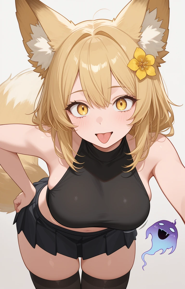 Half-closed eyes, smug smile , 1girl, anthro, furry, fur, fluffy fur, trying to lift her shirt to show you her bra, one closed eye, background, original character, score_9, score_8_up, score_7_up, score_6_up, score_5_up, score_4_up