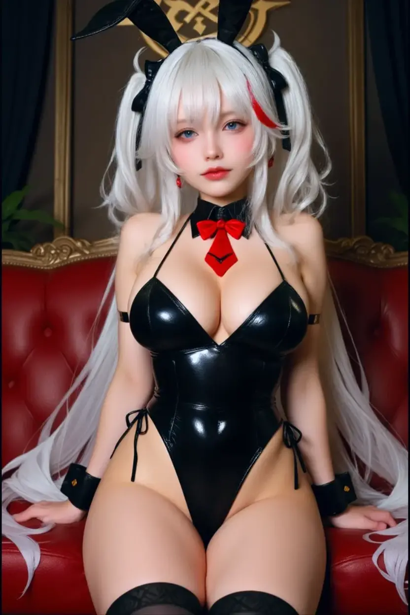 girl in a black and red bikini posing for a picture, seductive girl, white haired deity, biomechanical oppai, badass  8 k, gapmoe yandere grimdark, demon girl, mika kurai demon, bikini. background of hell. gore, hajime yatate, , oppai cyberpunk, fate grand order