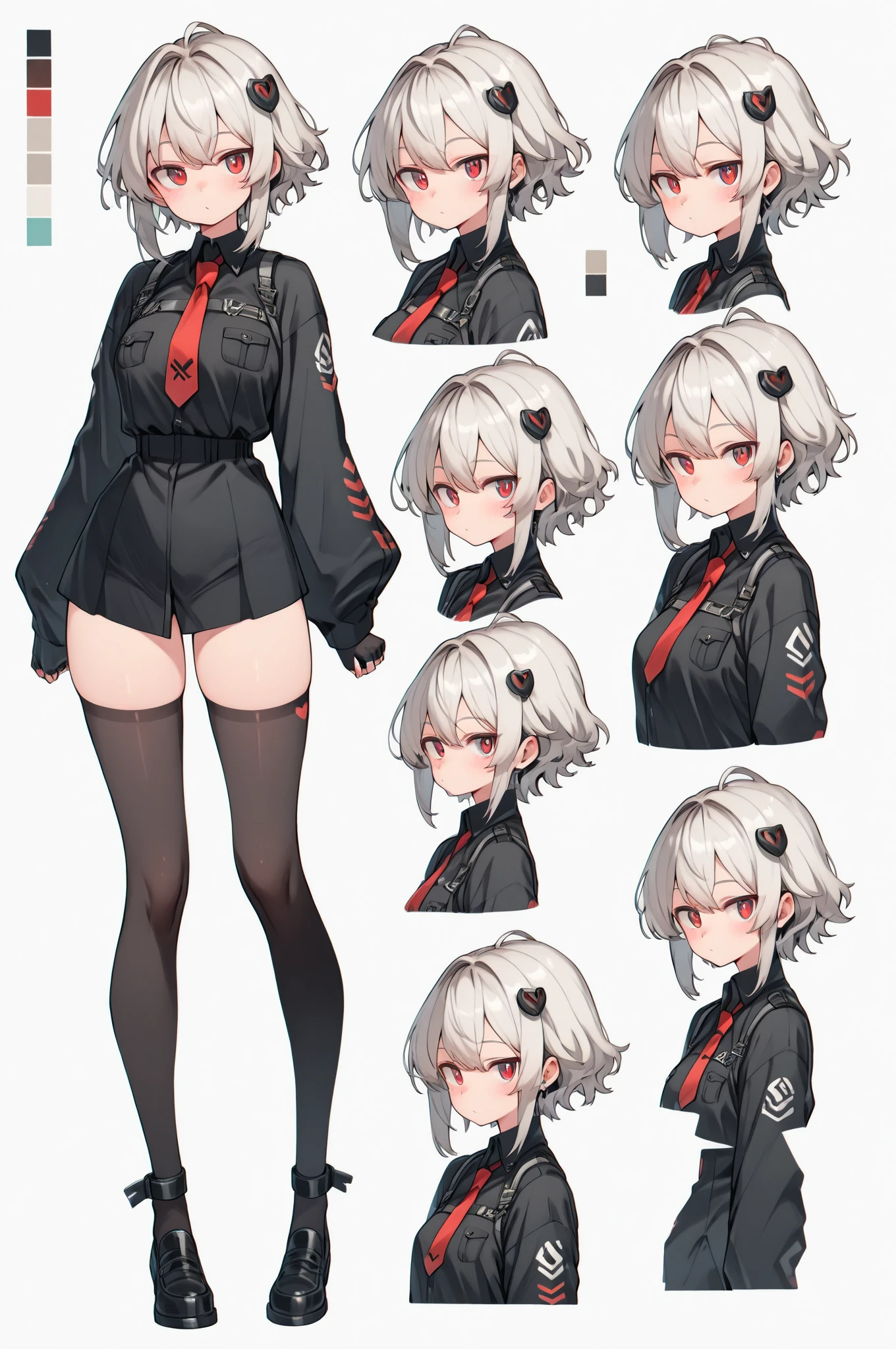 multiple views, pencil sketch, (sketch:1.25), (little girl,small breasts,), ((no shoes)), shy, best quality, graphite \\(medium\\), ske, gradient, rainbow, note, Line draft, highres, absurdres, (ultra-detailed:1.1), (illustration:1.1), (infographic:1.2), pajamas, (all clothes configuration:1.15), (solo), perfectly drawn hands, standing, cohesive background, paper, action, (character design:1.1),
<lora:lessUnderwear_v10:1>, pearl thong, nippleless clothes, bra, crotchless panties, lace trim,
<lora:zhanche-v100:0.7:lbw=OUTALL>, zhanche, 1girl, bronya zaychik, grey eyes, drill hair, twin drills, grey hair, bangs