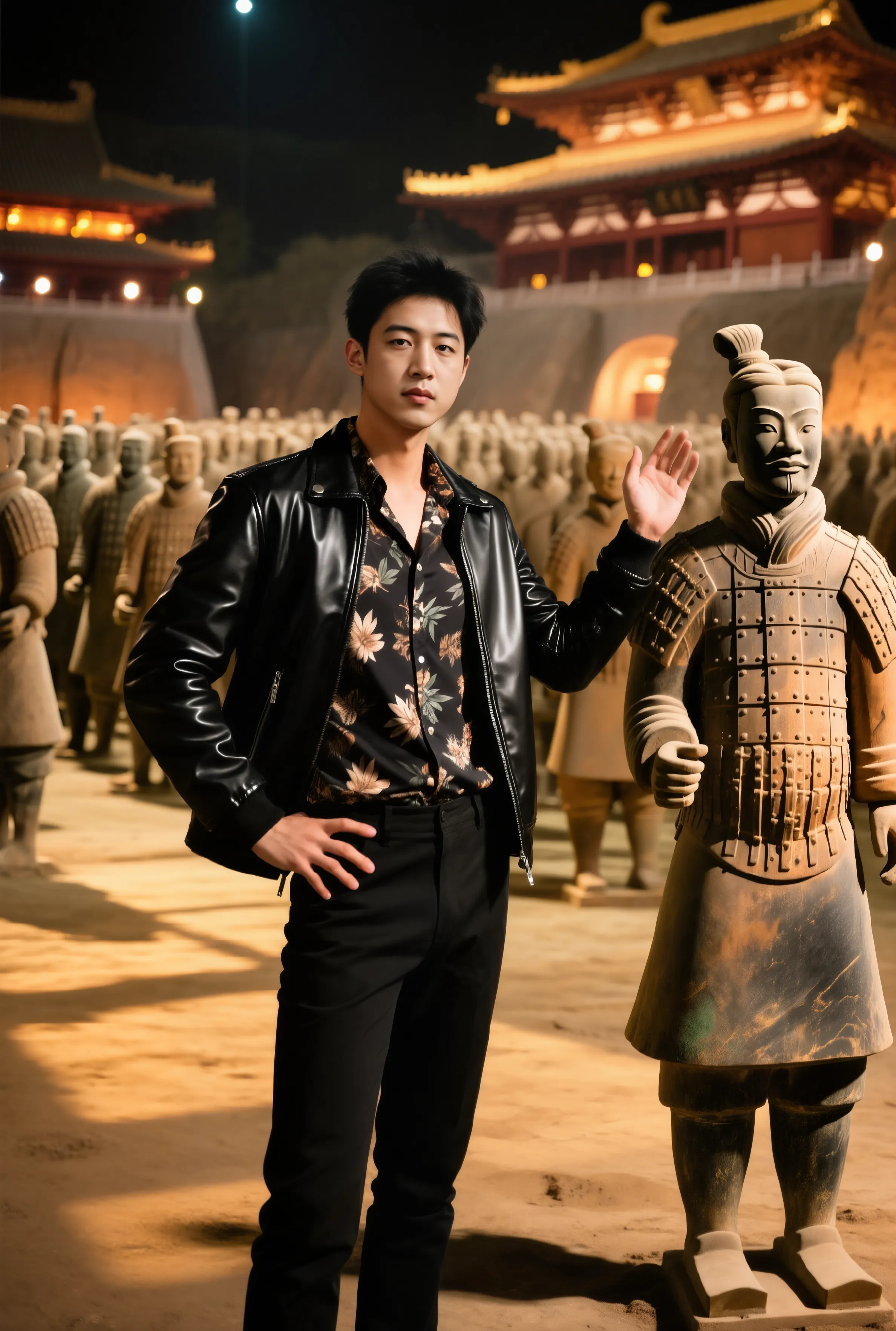 Foto mit den Terrakotta-Kriegern