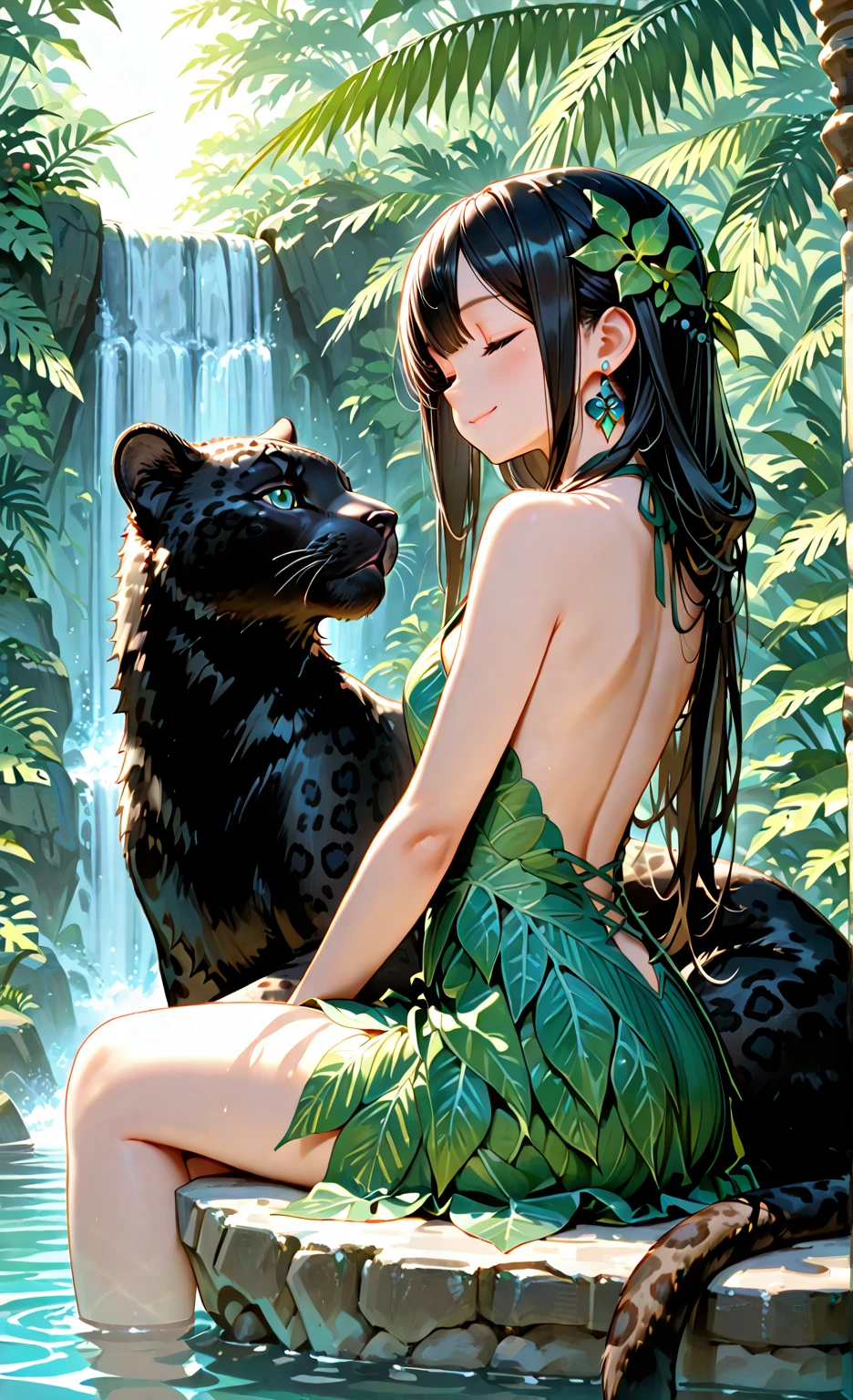 (best quality,4k,8k,highres,masterpiece:1.2),ultra-detailed,(realistic,photorealistic,photo-realistic:1.37),beautiful detailed eyes,beautiful detailed lips,extremely detailed eyes and face,long eyelashes,girl with a tiger,2 girls,fierce expression,emerald green eyes,pouty lips,wavy hair flowing in the wind,dappled sunlight filtering through the dense foliage,vibrant green hues,thick vegetation,exotic flowers and plants,vivid and contrasting colors,misty atmosphere,playful interaction between the girl and the tiger,gentle touch,leaping tiger,graceful movement,wild and untamed jungle,hidden mysteries lurking in the shadows,hints of danger and excitement,subtle sounds of nature,rays of sunlight illuminating the girl's face,dynamic composition,striking contrast between the girl and the powerful tiger,dramatic lighting,depth of field,impressive details in the fur of the tiger,immaculate rendering of every whisker and claw,a sense of wonder and adventure,mesmerizing and captivating scene.