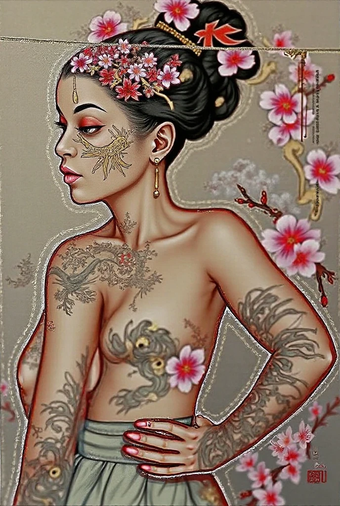 <lora:johnjohnjesse:1.0> johnjohnjesse, a woman with a tatoo