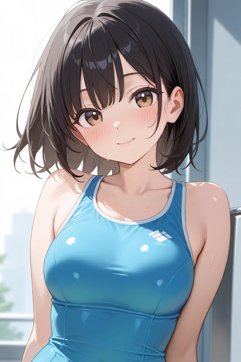 One lady,,japanes,(((White See-Through Sports Bra,shortpants))),portlate,,Wet with sweat,Natural smile,Clothes are wet,(((Satin Narico)))High quality, detail, Depth and finesse。stares at the camera。Use of fisheye lenses、Beast hairstyle ban、Maintain finger shape、impact-resistanthigh-quality, detail, Depth and 3D effects。Worthy of 16k wallpapers。The texture of the material changes.、Realistic expression.。Official art。Natural light,((Realism: 1.2)), dynamic far view shot,Cinematic lighting, Perfect composition, by sumic.Has a small, ultra-detailliert, Official art, masutepiece, (Best Quality:1.3), glint, Highly detailed CG Unity 16K wallpaper, Detailed background, masutepiece, Best Quality, (masutepiece), (Best Quality:1.4), (超A high resolution:1.2), (hyper realisitic:1.4), (Photorealistic:1.2), Best Quality, High quality, hight resolution, Detail Enhancement,(((play in the pool)))
