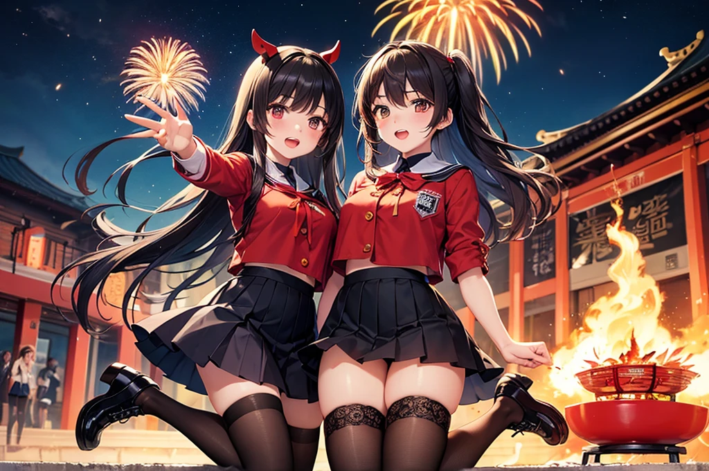 two female, I was surprised by the fireworks.