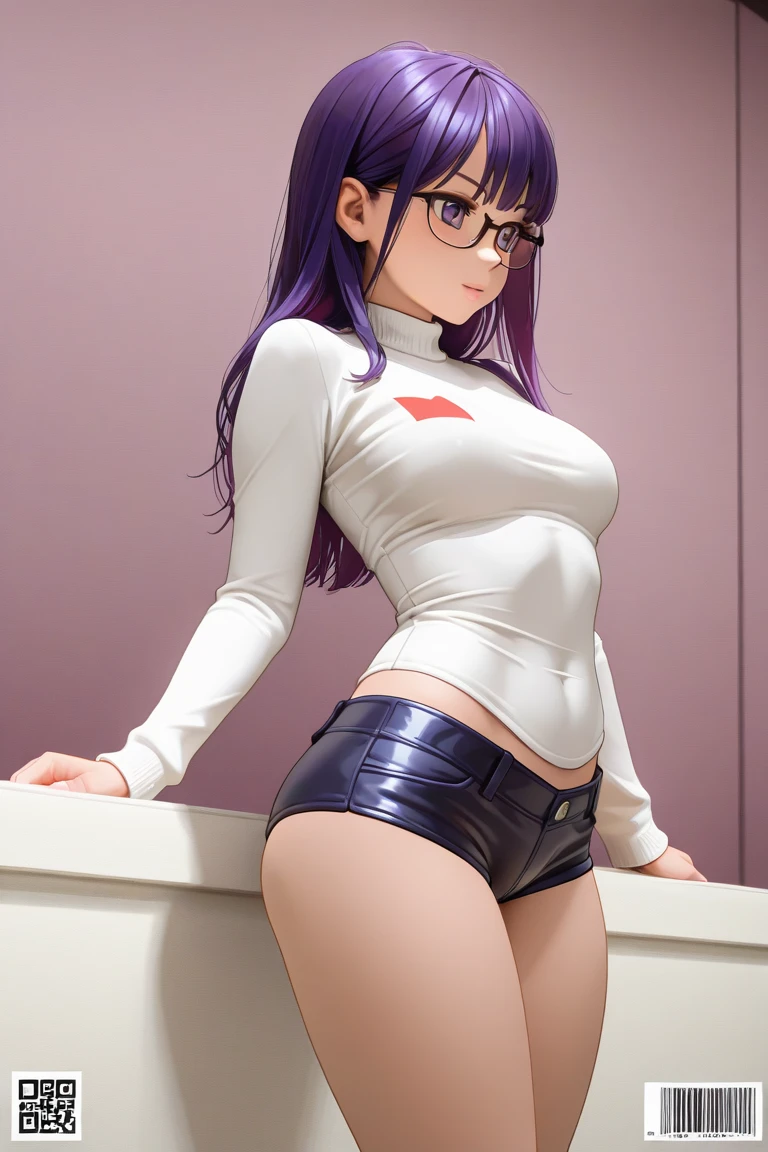 score_9_up, score_8_up, score_7_up, 1girl, solo, mature female, Maki, green ponytail hair, yellow eyes, glasses, pink lips, parted lips, fit slim body, perfect medium erected breast, (((imperial officer outfit))), dark grey living room, looking at the viewer, sexy smile, perfect model body, (((having sex in doggystyle position))), (((perfect pussy penetration, penis penetrating her pussy))), (((from behind)))