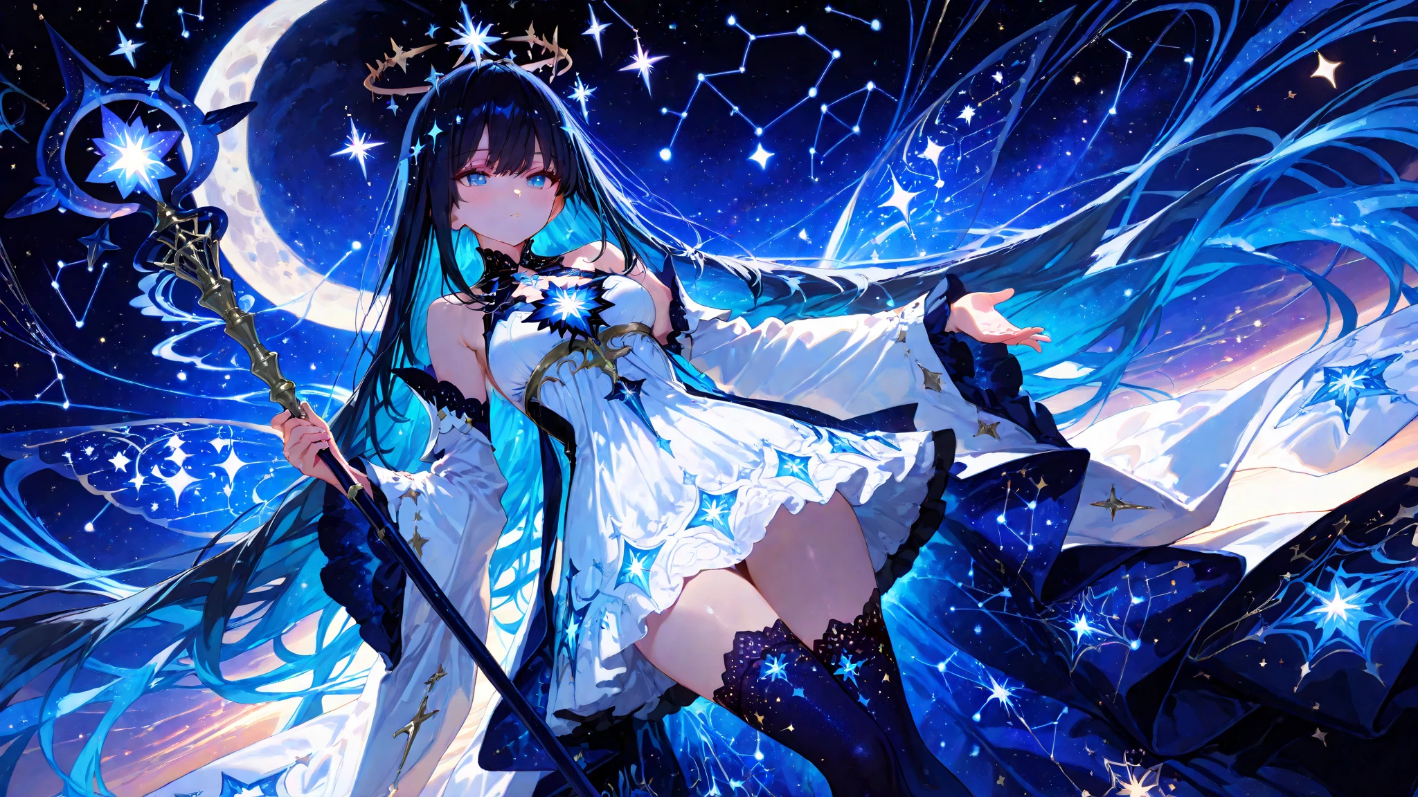 masterpiece, Highest quality, Saten Ruiko, One Girl, lingerie,Beautiful Eyes,Blue Hair,whole body,Are standing