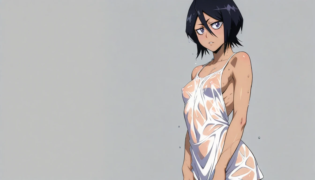 deslumbrante, armpits, detalles intrincados, 1girl, Mikasa Ackerman, (cabello ?????:1.3), pelo entre los ojos, pelo corto, patillas, labios, cerrar, solamente, labios, Obra maestra, La mejor calidad, nude, bathing, barriga, pezon, ojos negros, nipples, black eyes, muscle, medium breasts, sonrisa