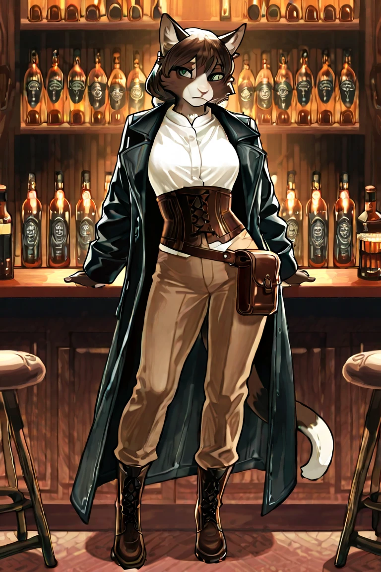 black haired smuggler in a disreputable bar