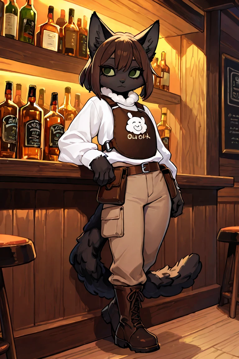 Successfully installed e621., Beautiful and detailed portrait of a female anthro wolf (((female)), upgraded to e621., by kenket, Ross Tran, Rueanjia, Sauce, Fogoff, by Zackary911,  by Hyatt Lane, Places to Run, by Fumiko, by Pixelsketcher, by Bayard Wu, by Thomas Benjamin Kennington, by Einshelm, by Gilinah  , by Coffee Soda, by Hioshiru, by Pui-Kevlar, by r-mk, by Dimwitdog, cinema level lighting system, (((confident, charming))), with,  rabbit, thighs, small breasts, full body, beautiful, short hair, short hair, . attitude, standing, black hair, 1 woman, alone, yellow eyes, passionate face, alone, 1 woman, turtleneck  Sleeveless, black , black stockings, neutral face, character performance, creamy white fur.