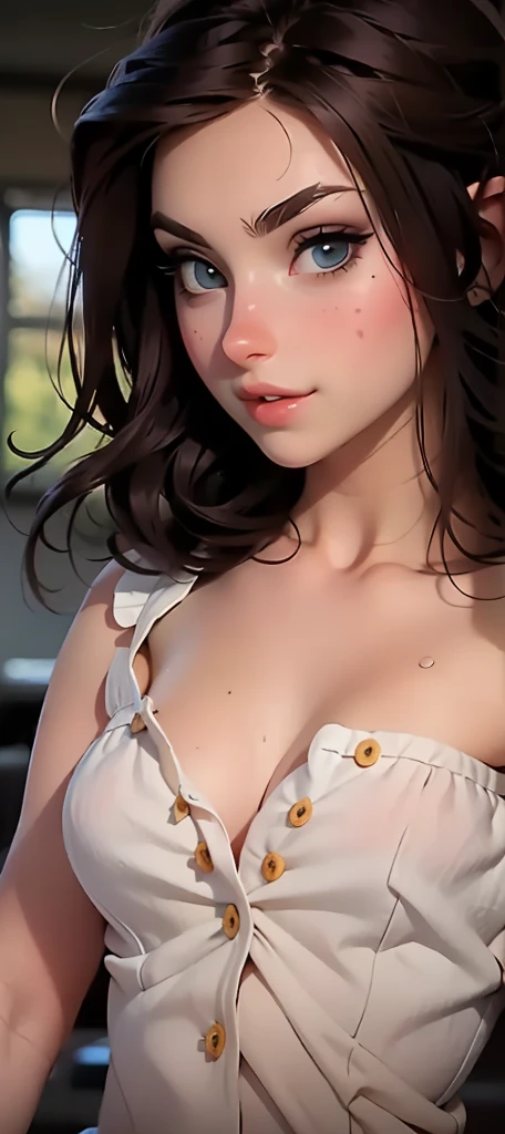 (NSFW), ((full naked:1.2)), (masterpiece:1.2, highest quality), (Realistic, photoRealistic:1.4), Beautiful illustrations, (Natural Side Lighting, Cinema Lighting), Written boundary depth, Beautiful thighs staring at the viewer, (Face Focus, Upper Body), 1 female, 20-year-old, alone, (With background Hotel Rooms), slender body, Long Hair, Curly Hair, amount, Earrings, necklace, Are standing,