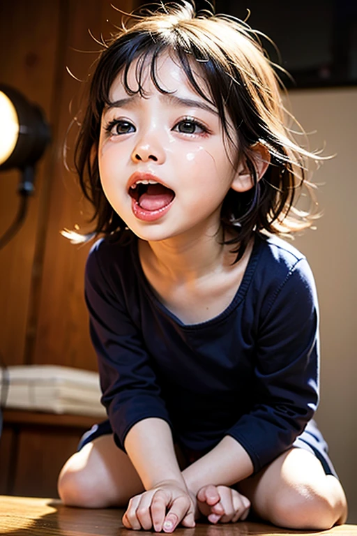 ((lots of heart marks:2))、(very small girl having sex:1.9)、(girl rides on top of guy perfectly:1.3)、(eyes half closed:2)、(crying face:1.9)、((large tears:2))、(rich tears:2)、((drool from the mouth:2))、(The body shakes violently:1.5)、8K resolution、 masterpiece、((highest quality))、anatomically correct、(Large group of middle-aged males)、(chain color)、(stick out tongue)、(flower hair ornament)、(surrounded by many men:1.5)、(high school uniform:1.3)、(blue hat)、((Hasselblad photos))、[:(detailed face:1.2):0.2]、(male&#39;toilet)