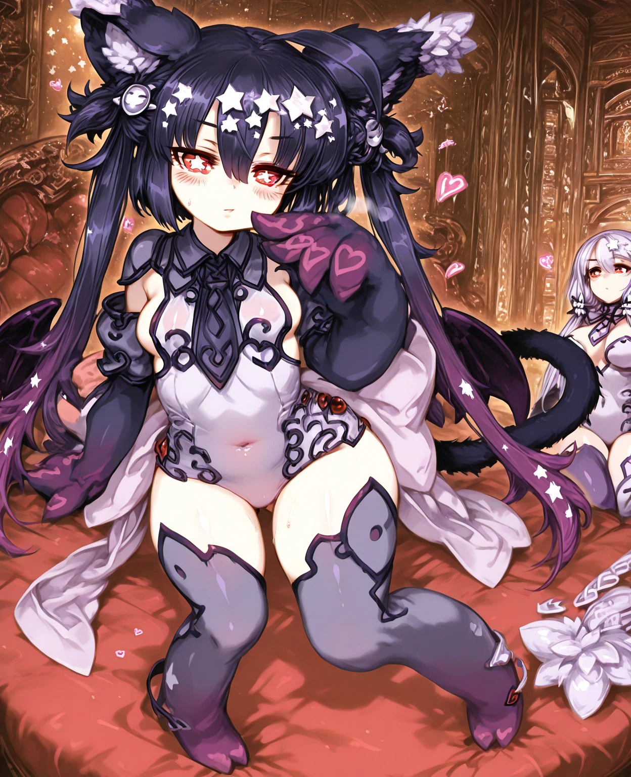 a sexy milf with a blindfold on, has very long purple hair, wearing fur lined sheer robe, breasts, showing cleavage, has fox ears, relaxing on a throne, surrounded by candles and soft multi colored fuzzy plushies, , , , , , best quality, super fine, 16k, incredibly absurdres, extremely detailed, delicate and dynamic, stained glass kaleidoscope made of jewels of various colors, with mechanical mechanisms, clockwork mechanisms, and gear mechanisms, girl peering into it, (heterochromia, star-shaped pupils eye, heart-shaped pupils eye), lighting-effects, prism-effects, mirror-effects, iridescent world artwork masterpiece, best quality, Restrained,masterpiece, best quality,(extremely detailed CG unity 8k wallpaper,masterpiece, best quality, ultra-detailed),masterpiece, best quality, prompt:(masterpiece:1), best quality, (beautiful lighting:1.2), (electrical cable in pussy:1.5),(pussy juice:1.4), (shiny skin:1.3), (shiny hair:1.3),(VR Goggles:1.2),amazing,finely ultra detailed,engineer line drawings,grid,sticky notes,blueprint,design diagram,2D,overexposure,extremely detailed,hdr,(three-sided view:1.2),nsfw,sex,1girl on diagram,solo,multiple views,robot head,mechanical body,headgear,redesign,large breast,large ass,large thigh,(quatting,spread legs,camel toe,cleft of venus,uterus cross_section view,womb,fertilization,x-ray,(spread legs:1.1), (spread pussy:1.1), (open your own pussy:1.4), (spread pussy with fingers:1.2), kupaa,beautiful detailed eyes,
